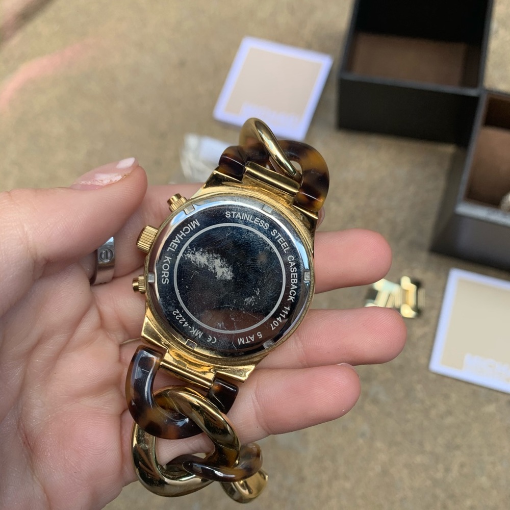 Michael Kors Tortoise Shell Watch - Picture 6 of 7